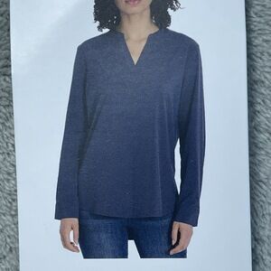 REV Women's M Blouse Long Sleeve Blue H0140